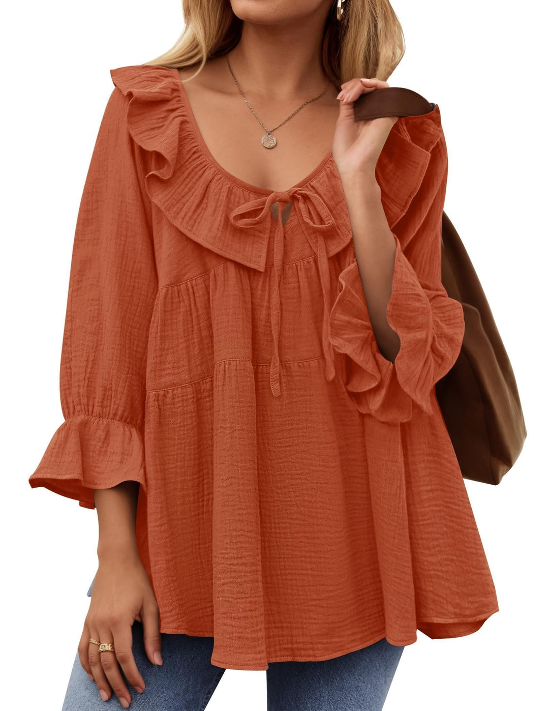 Dilys | Ruffle Hem Tunic Shirt