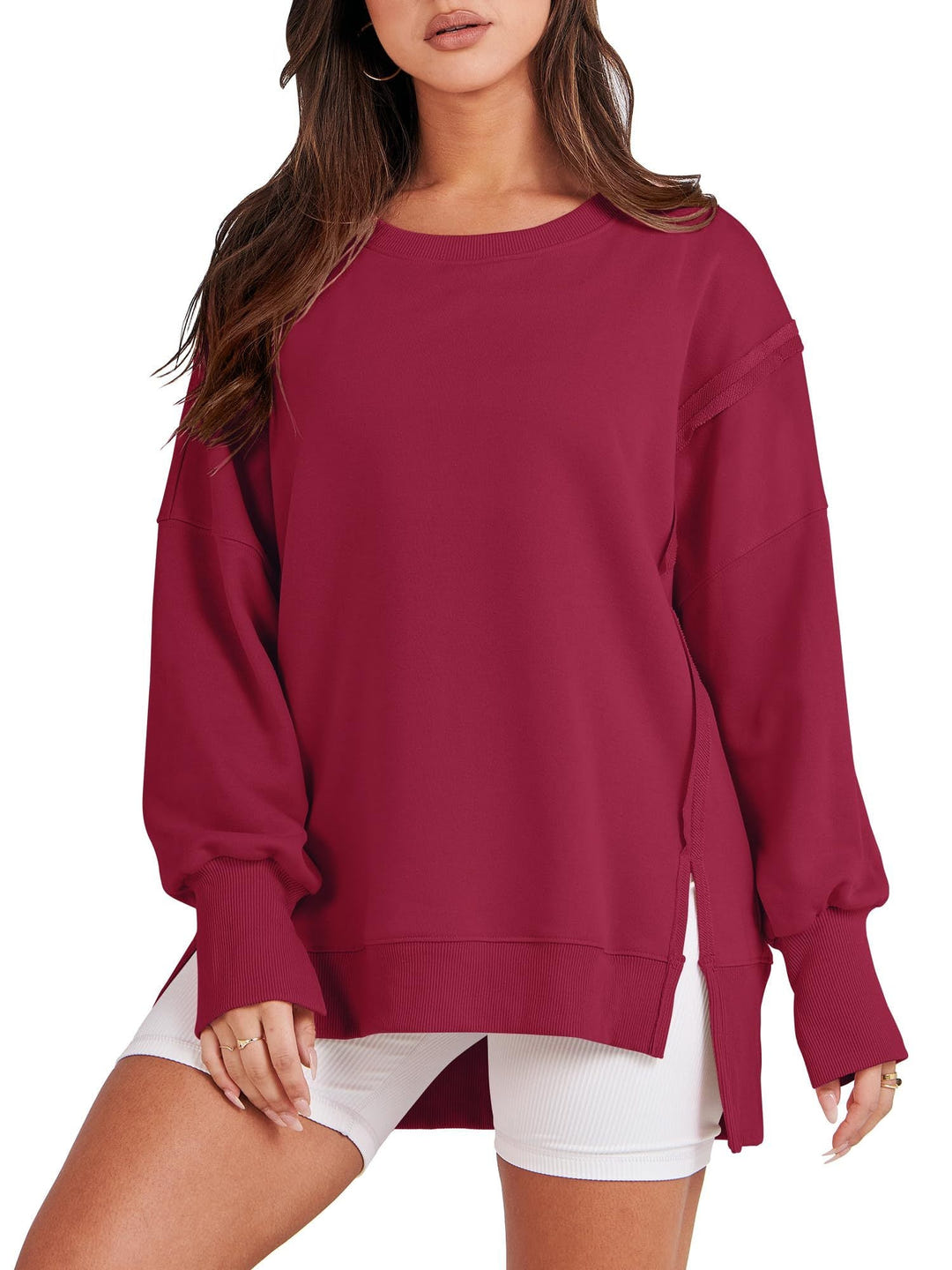 Monica | Oversized Crew Neck Sweatshirt