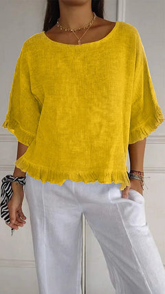 Simone | Airy Ruffled Everyday Blouse