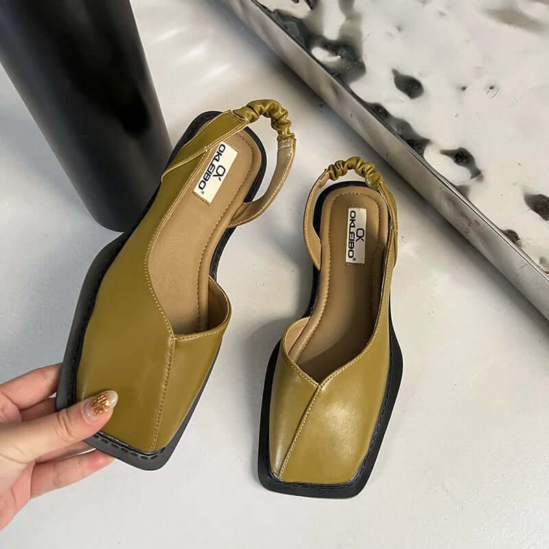 Maureen | Slip-On Square Toe Flats