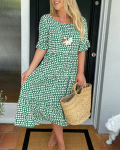Daisy | Breathable Cotton-Linen Midi Dress