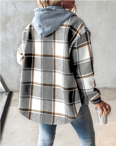 Cliodhna | Checkered Hooded Jacket