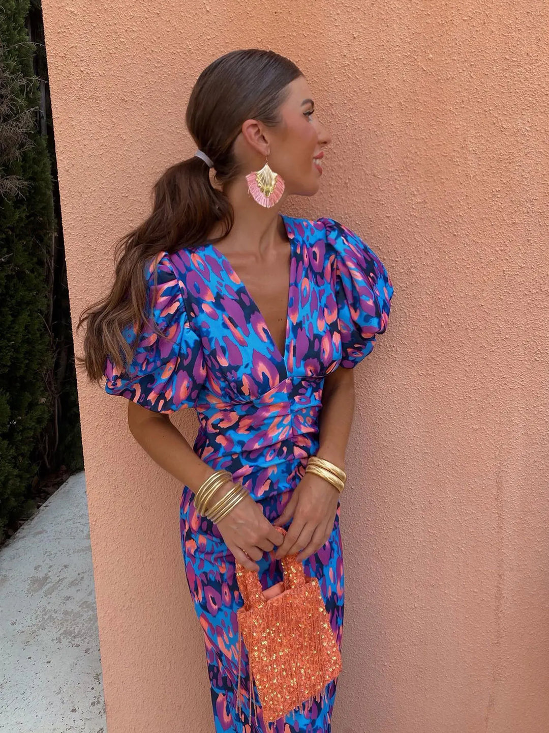 Rnona | Breezy Floral Midi Dress