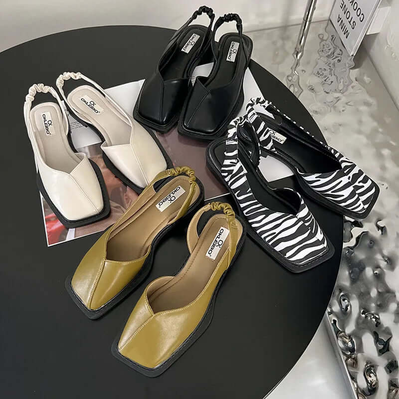Maureen | Slip-On Square Toe Flats