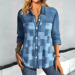 Brittany | Classic Checkered Blouse
