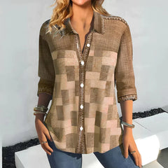 Brittany | Classic Checkered Blouse