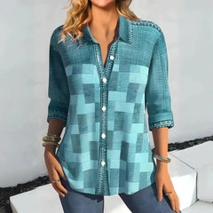 Brittany | Classic Checkered Blouse