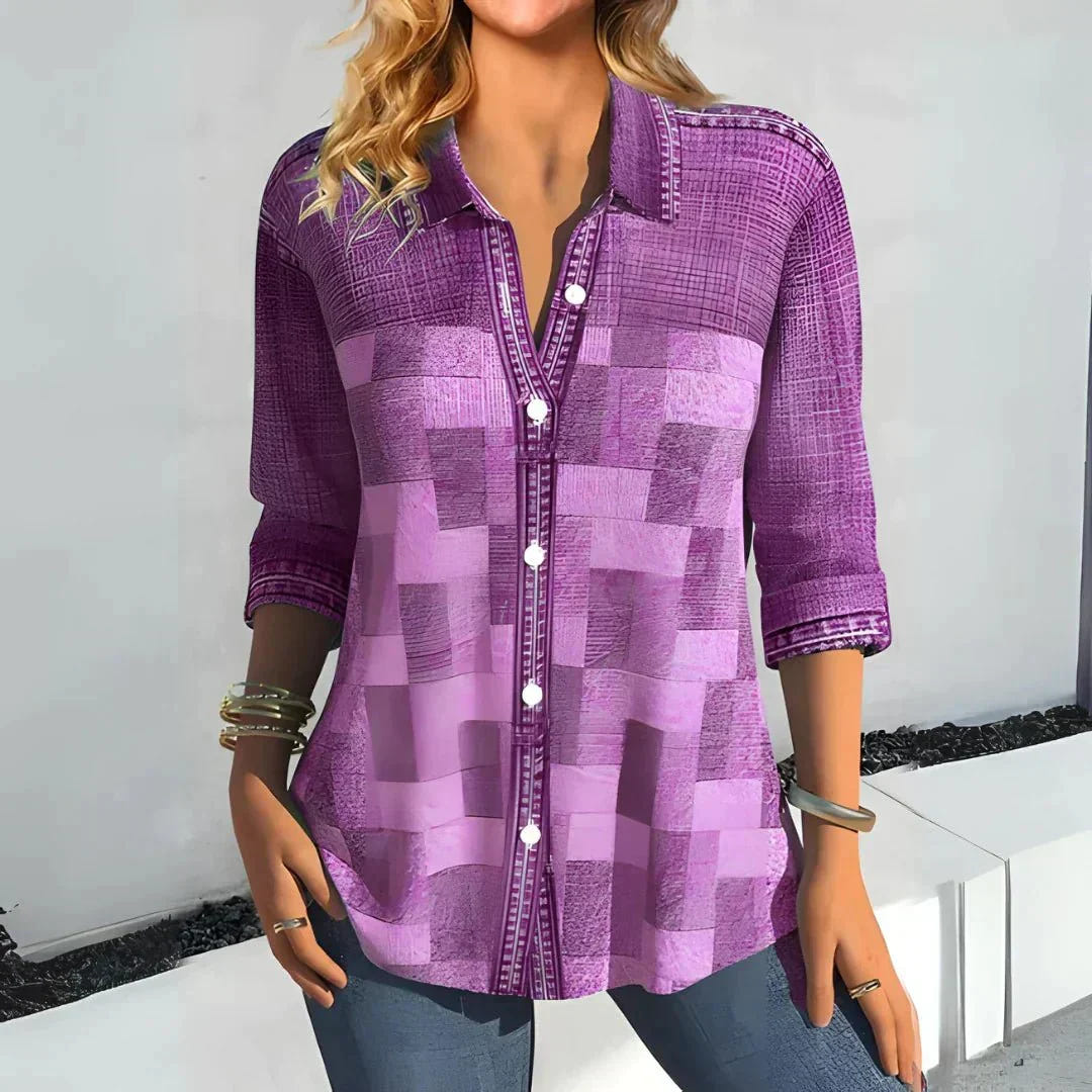 Brittany | Classic Checkered Blouse