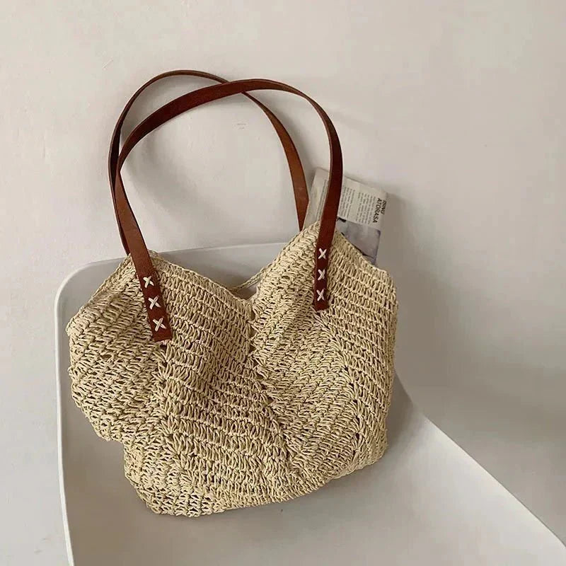 Kismet | Boho Straw Shoulder Bag