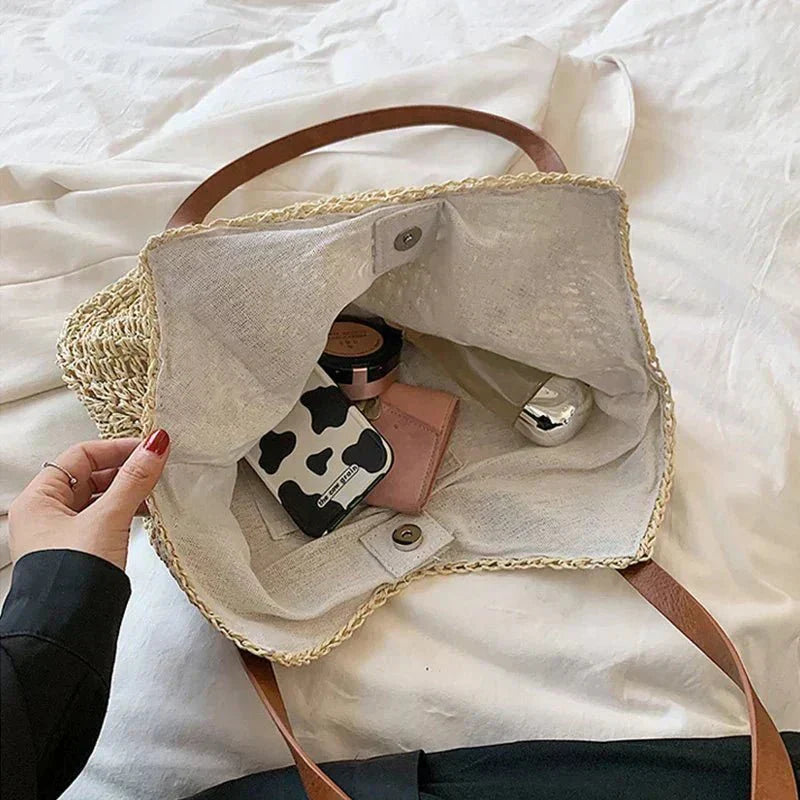 Kismet | Boho Straw Shoulder Bag