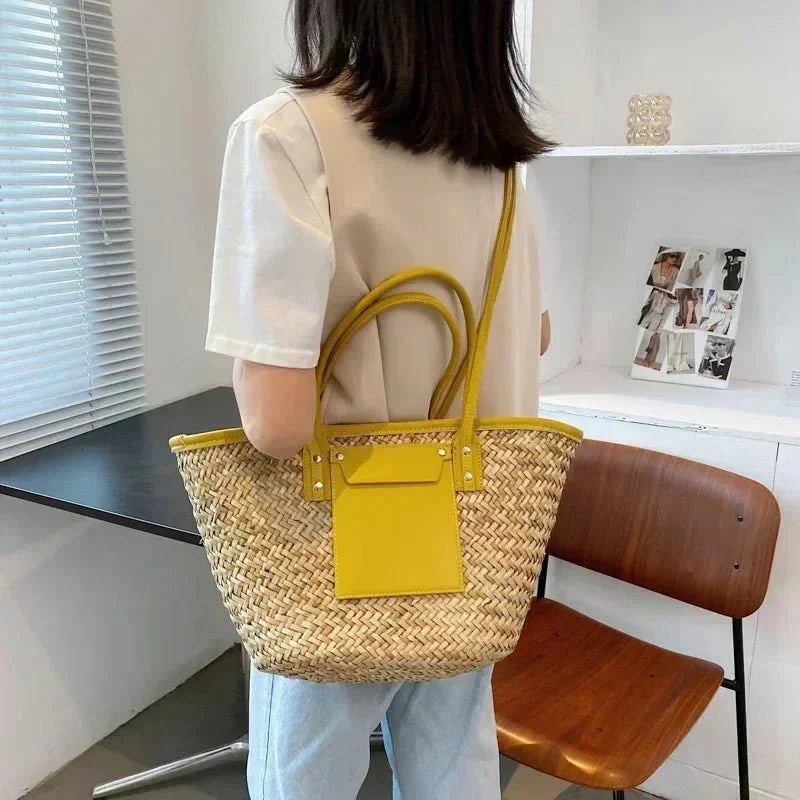 Ivy | Large Woven Beach Tote