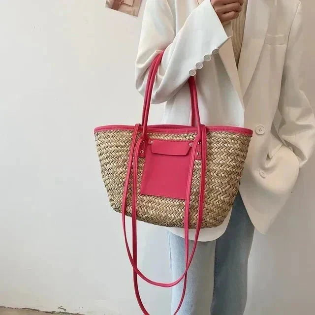 Ivy | Large Woven Beach Tote