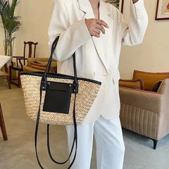 Ivy | Large Woven Beach Tote