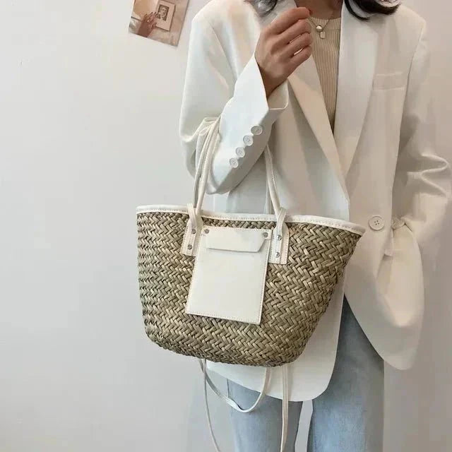 Ivy | Large Woven Beach Tote