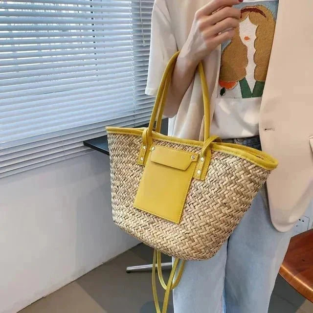 Ivy | Large Woven Beach Tote