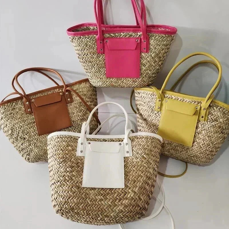 Ivy | Large Woven Beach Tote