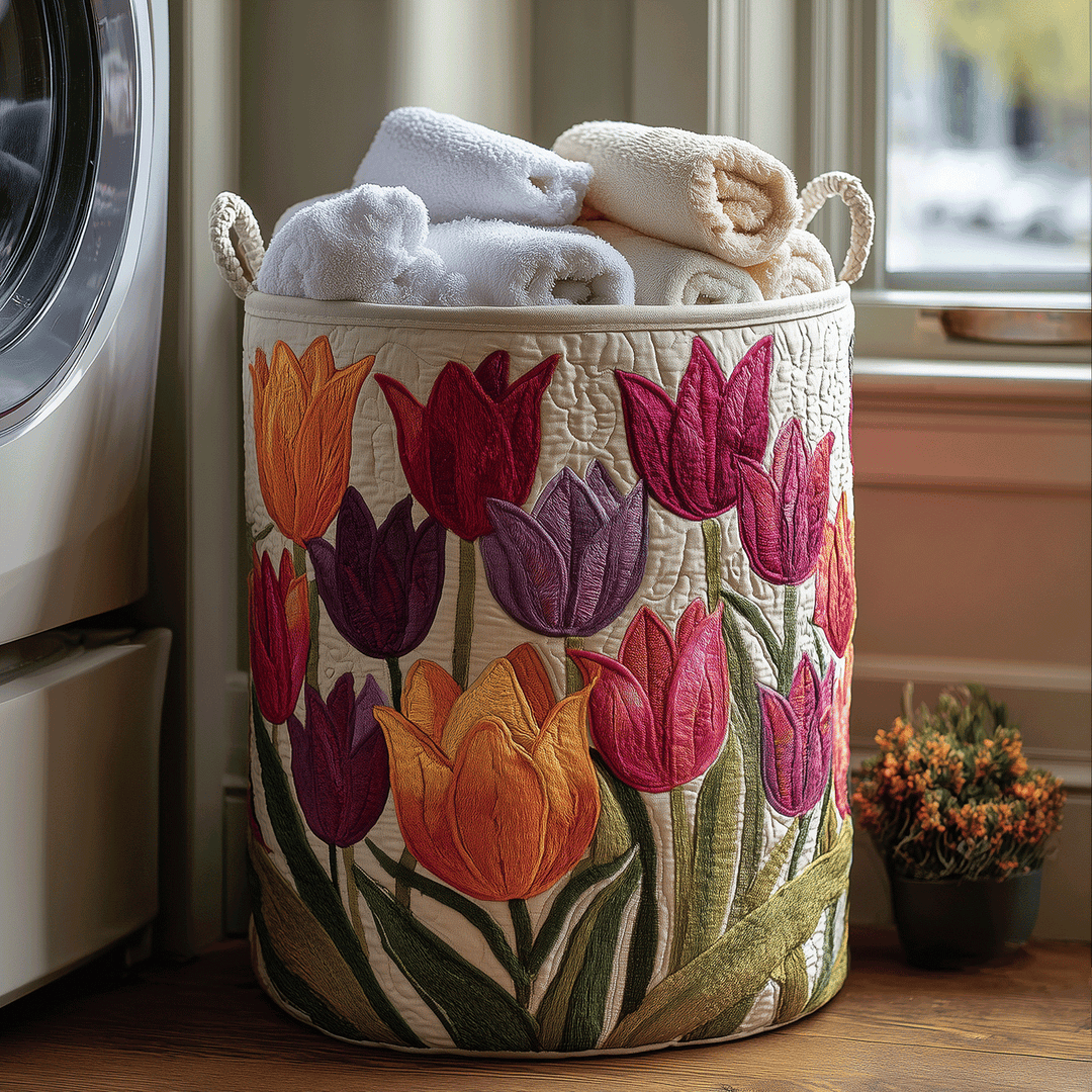 Ethel | Quilted Cotton Laundry Basket