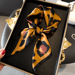 Fredrika | Leopard Print Silk-Feel Scarf