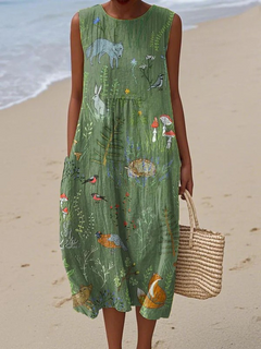 Ida | Woodland Midi Dress