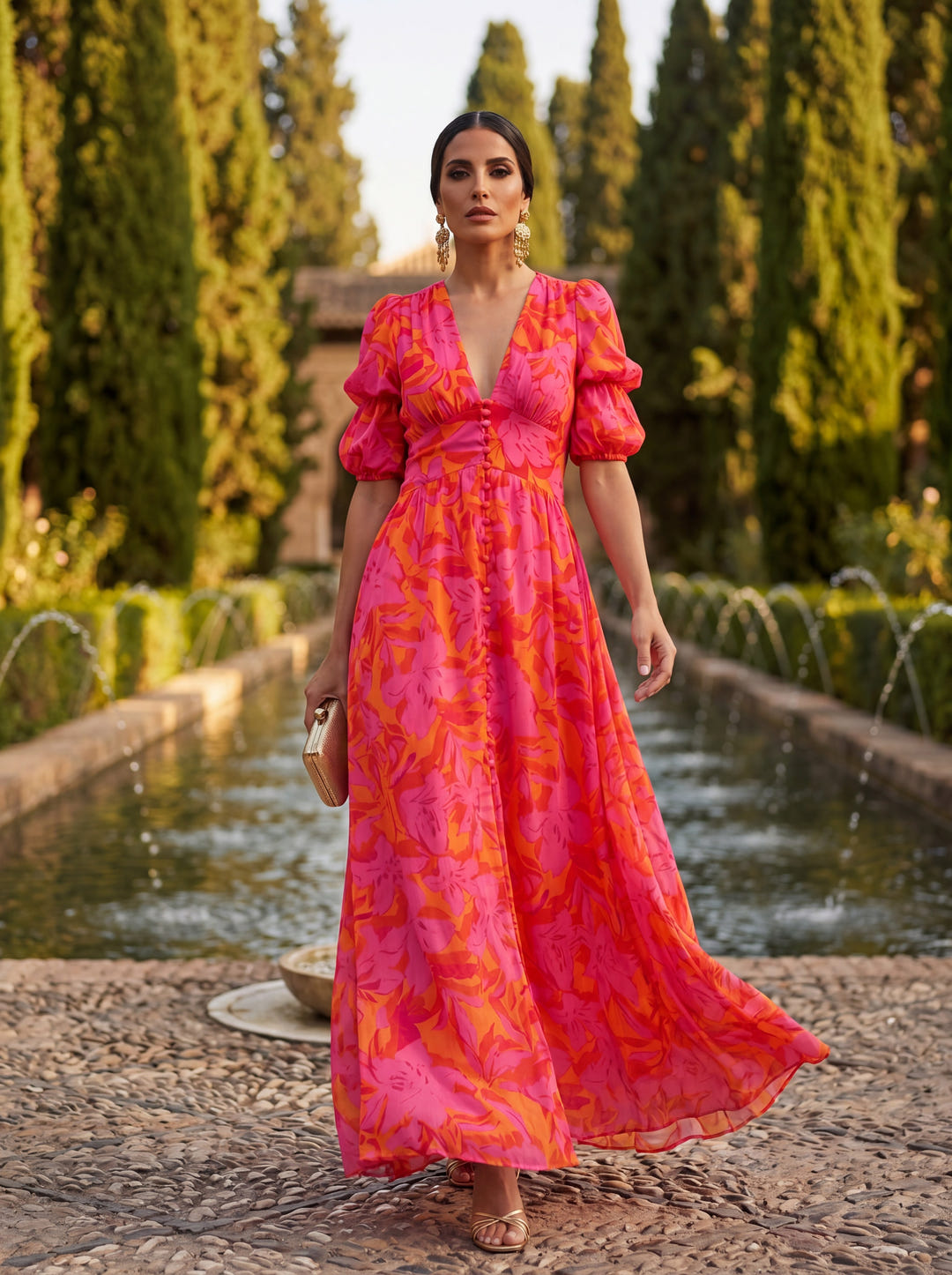 Grainne | V-Neck Maxi Dress