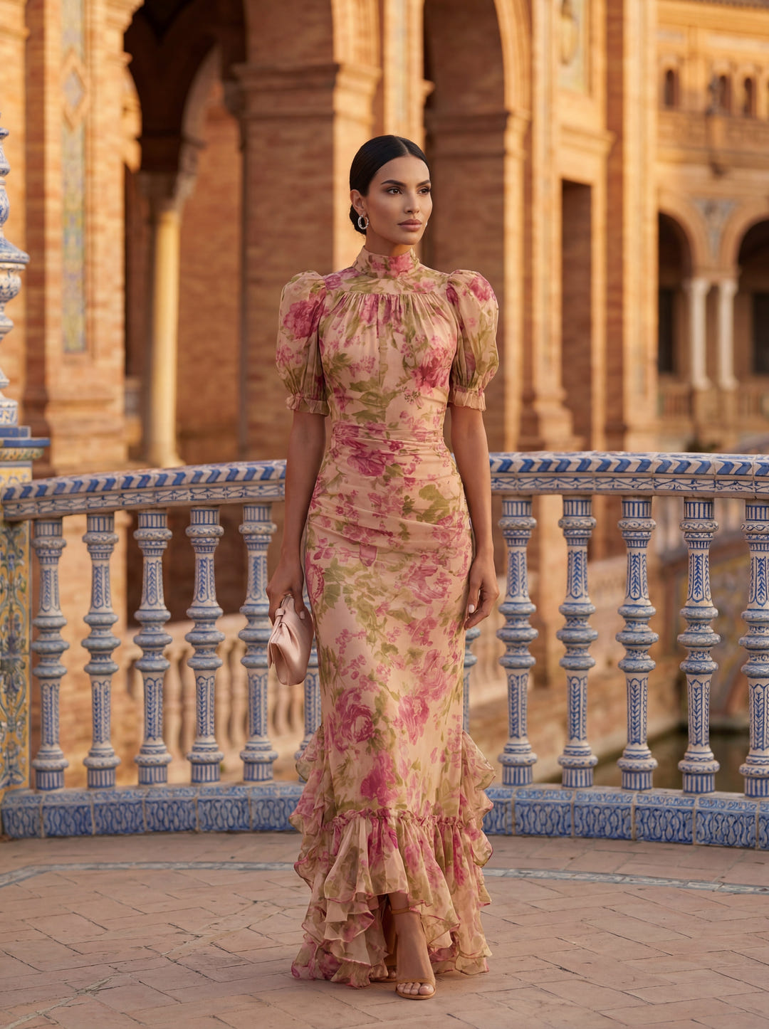 Jonelle | Watercolour Floral Silk Dress