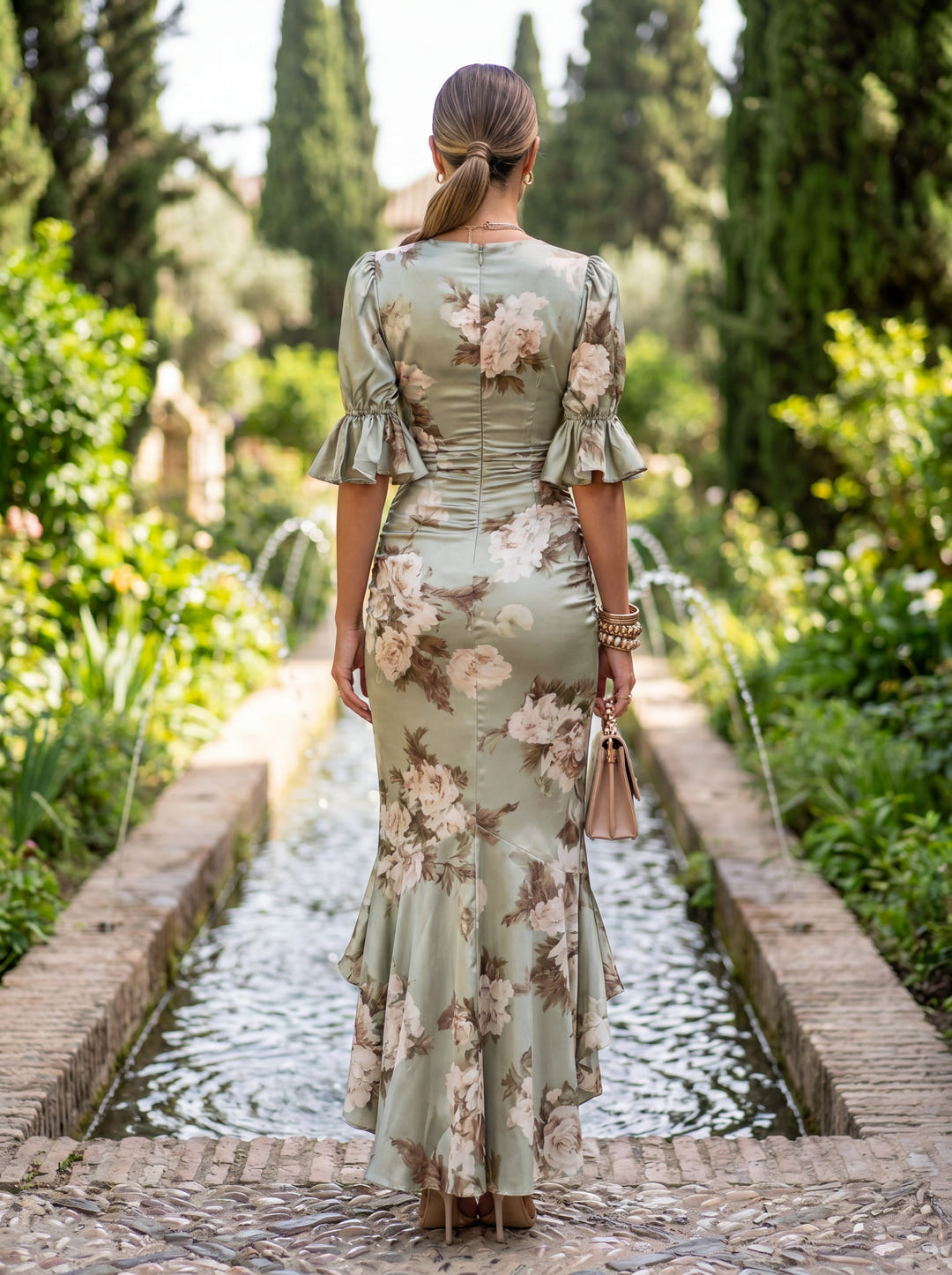 Neely | Asymmetric Satin Dress