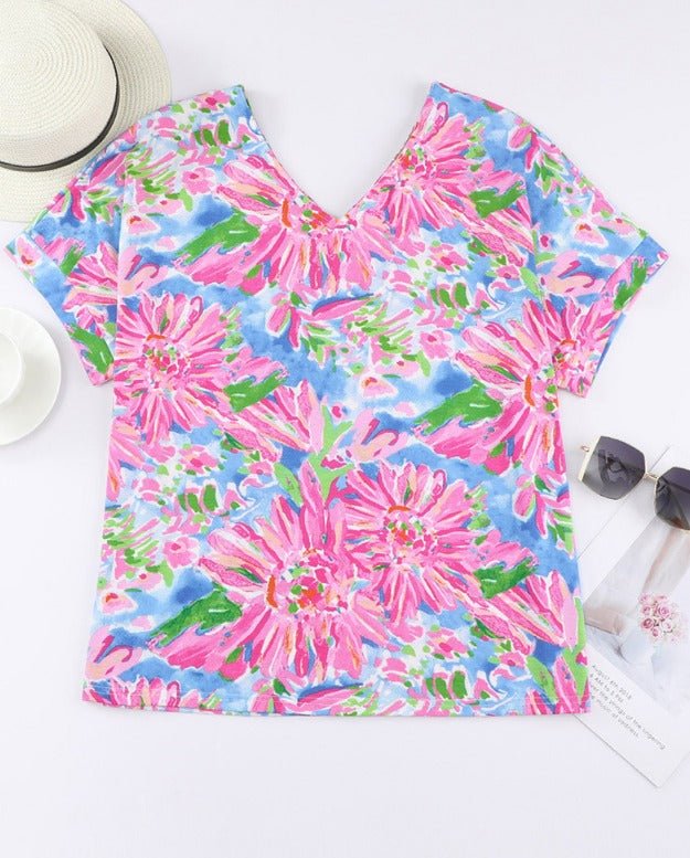 Ashling | Floral Linen Blouse