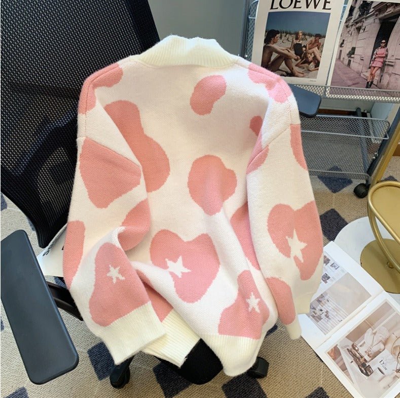 Jean | Pink Heart Sweater