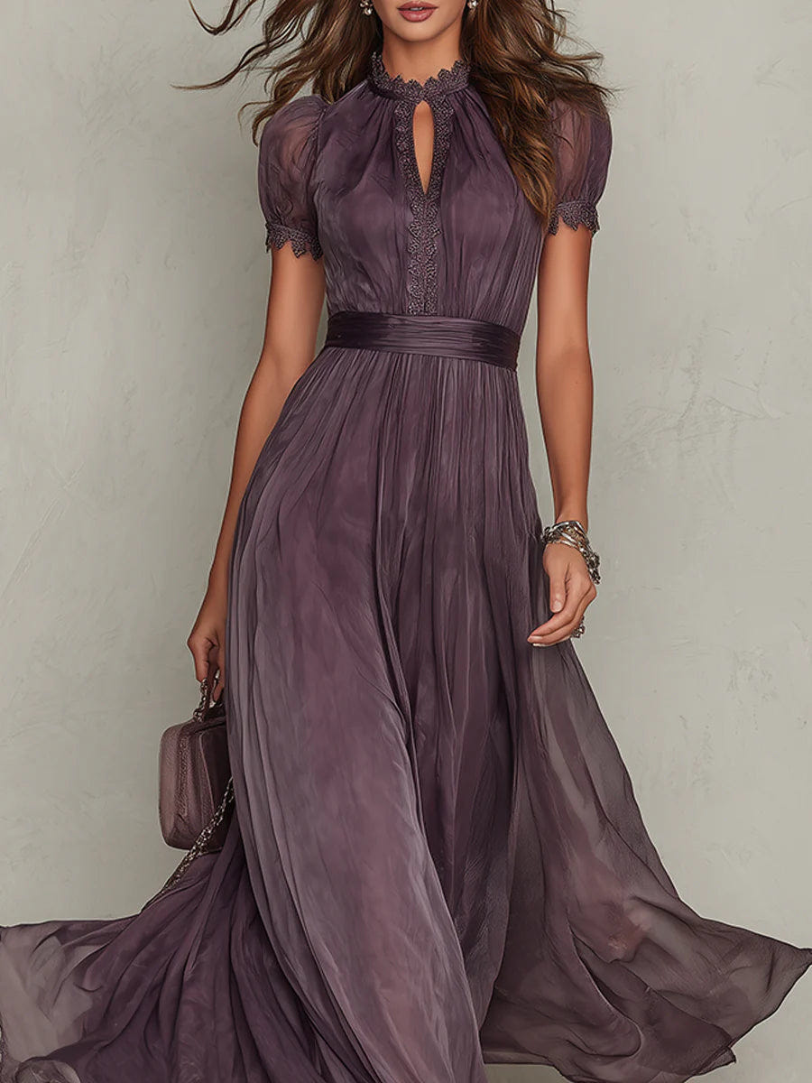 Erica | Fluid Teardrop-Neck Gown
