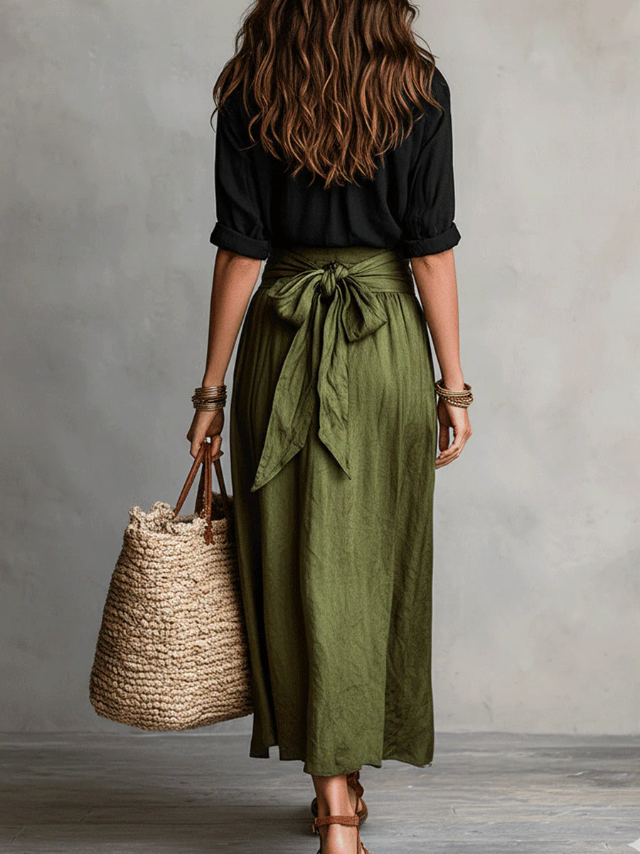 Ava | Tie-Waist Midi Set