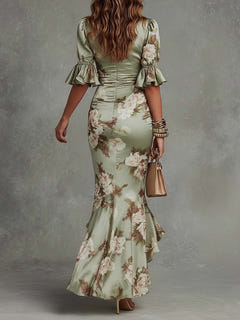 Neely | Asymmetric Satin Dress