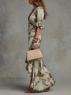 Neely | Asymmetric Satin Dress
