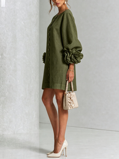 Ashley | Floral Cuff Mini Dress