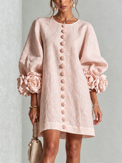 Ashley | Floral Cuff Mini Dress
