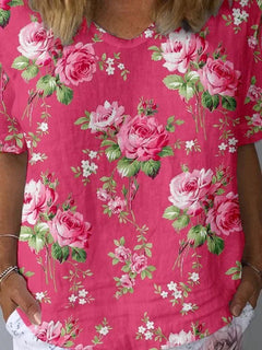 Odette | Floral Linen-Cotton Relaxed Shirt