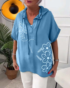Lynnette | Floral Hooded Blouse