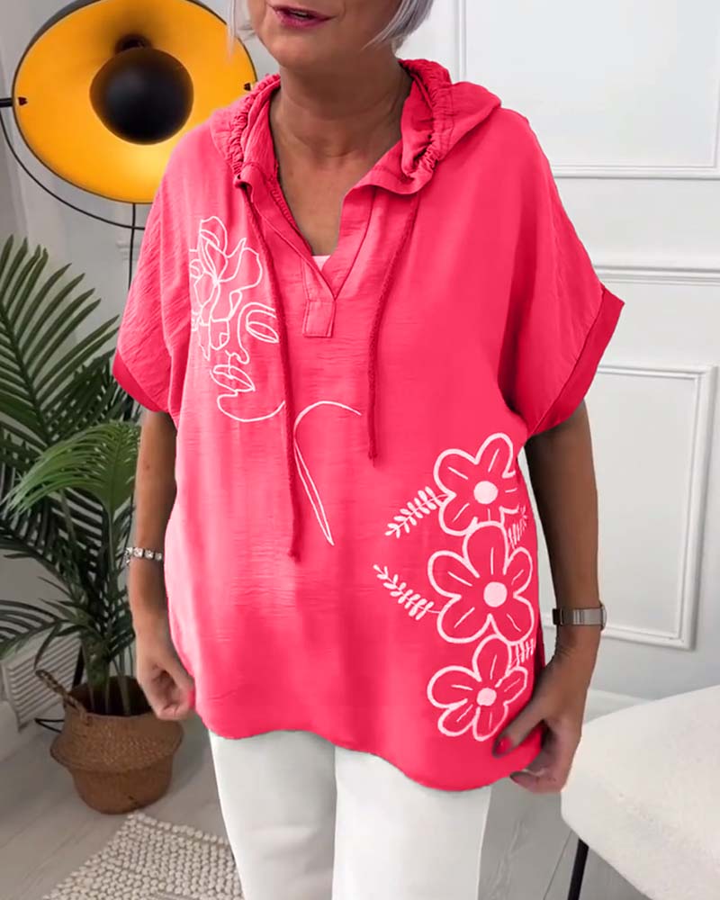 Lynnette | Floral Hooded Blouse