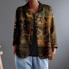 Marlee | Artful Open-Front Jacket