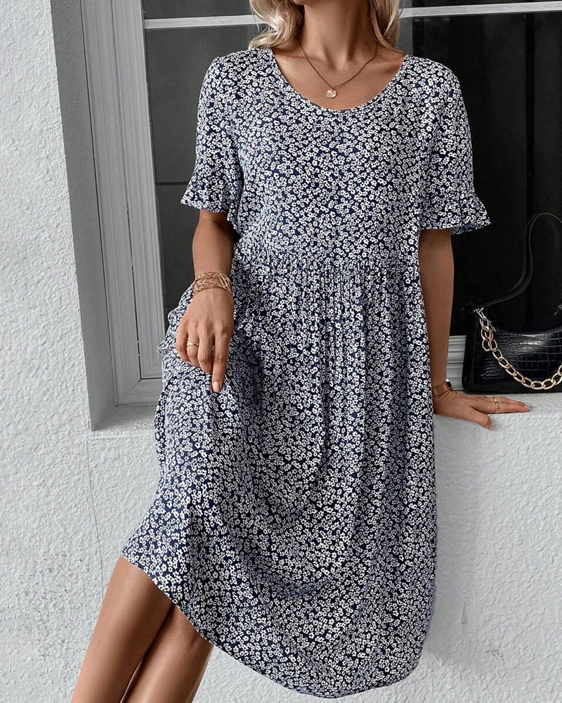 Vera | Elegant Bloom Midi Dress
