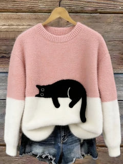 Pyper | Cosy Cat Graphic Sweater