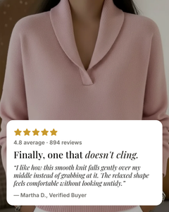 Almira | V-Neck Drape Knit five star customer review