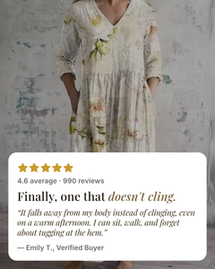 Antonia | Floral Summer Midi Dress five star customer review