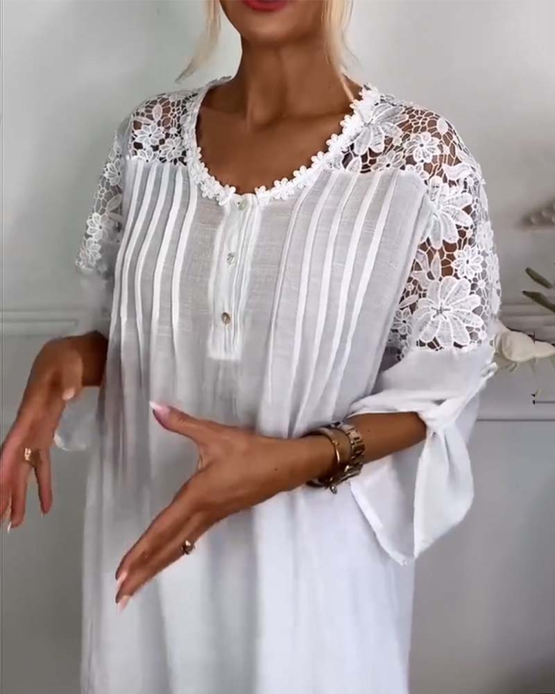 Dorothy | Lace Patchwork Blouse