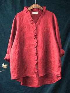 Vanessa | Retro Ruffle Blouse