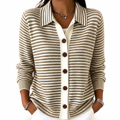 Basia | Striped Button Cardigan