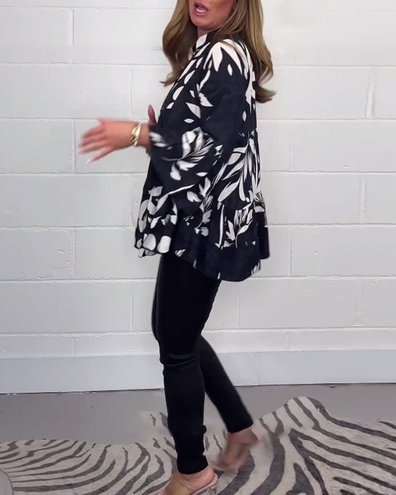 Deirdre | Flared Sleeve Cotton Top