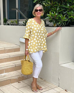 Carly | Retro Print Blouse