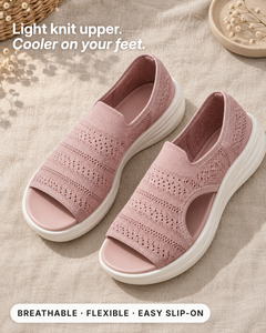 Beatrix | Breathable Knit Platform Sandals fabric close-up