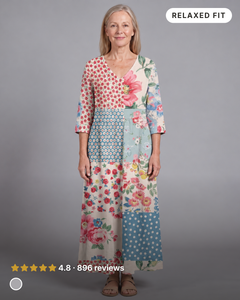 Bria | Floral Summer Dress in patchwork