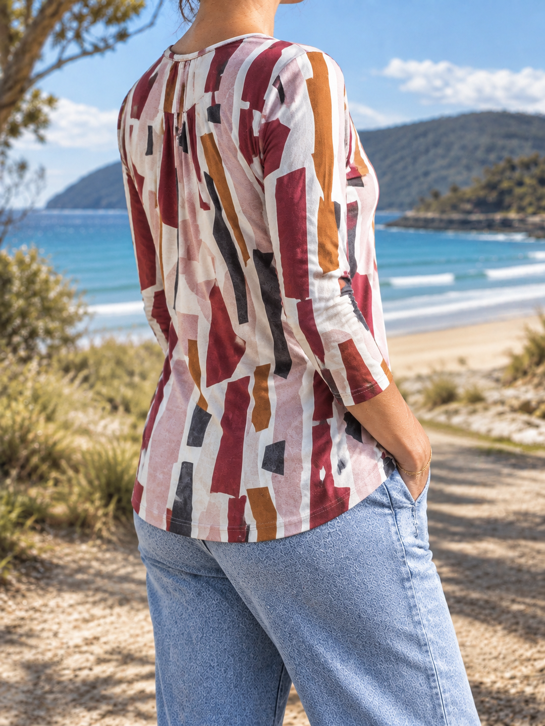 Lucinda blouse, side-back view